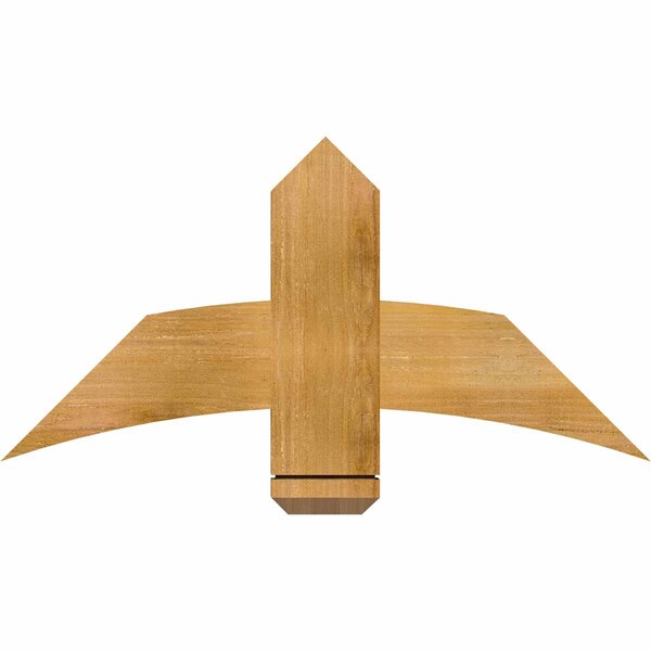 Ekena Millwork Bellingham Rough Sawn Timber Gable Bracket, Western Red Cedar, 36"W x 18"H x 2"D x 6"F, 12/12 Pitch GBW036X18X0206BEL00RWR - main